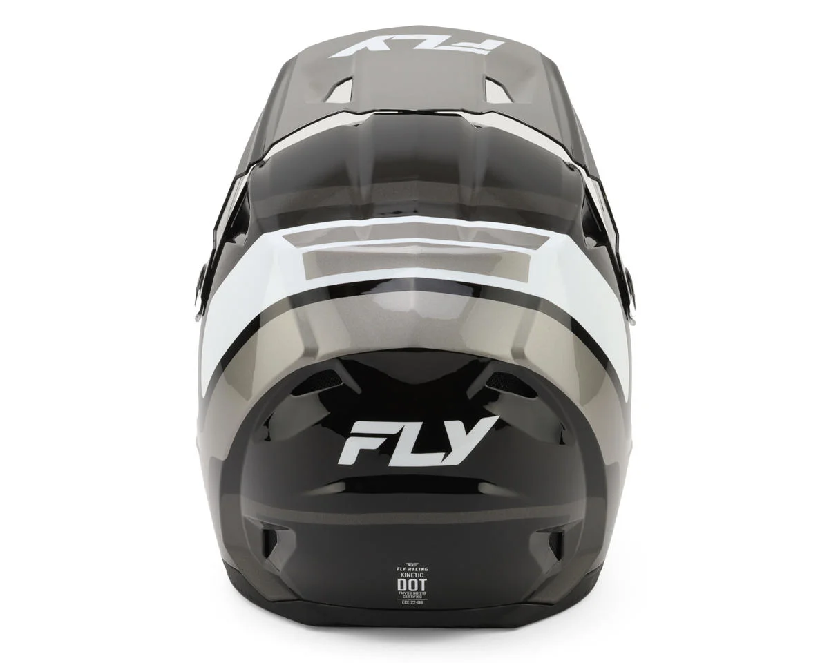Fly Racing Youth Kinetic Scrap Helmet (Black/White/Grey) (Youth L)